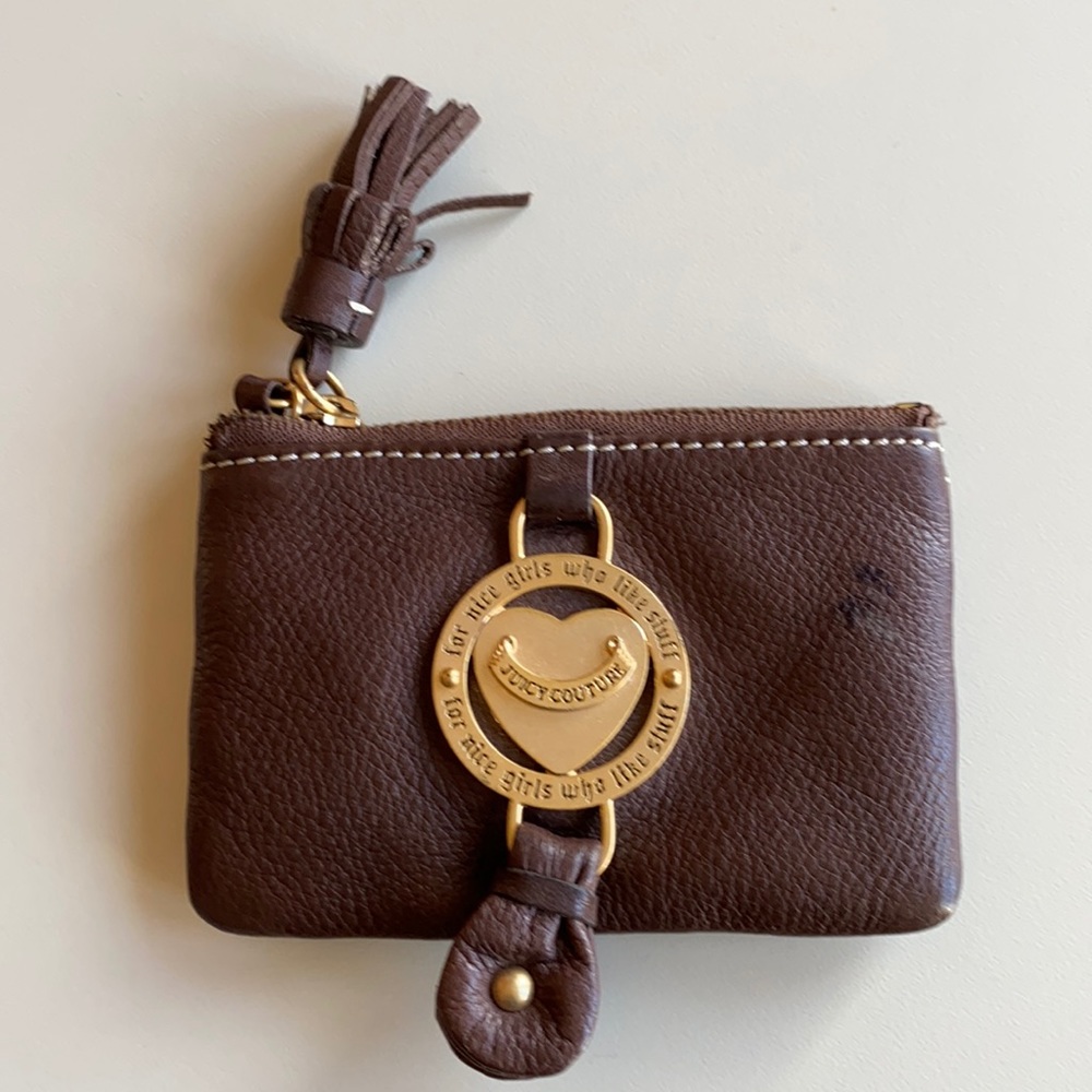 Juicy Couture coin pouch, card holder, key chain.